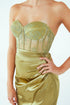 FRENCH LACE BUSTIER AND FRONT SLIT SKIRT - Barrus London